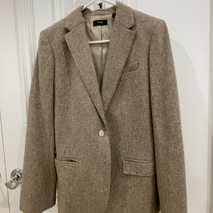 Theory Tan Wool Tweed Blazer 6